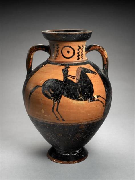 Black Figure Neck Amphora With Two Horsemen All Works The Mfah