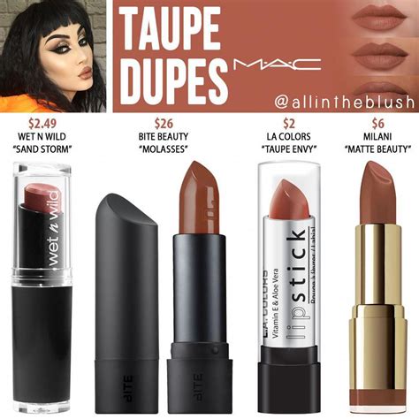 Mac Taupe Lipstick Dupes Dupemakeup Mac Lipstick Dupes Lipstick Lipstick Dupes