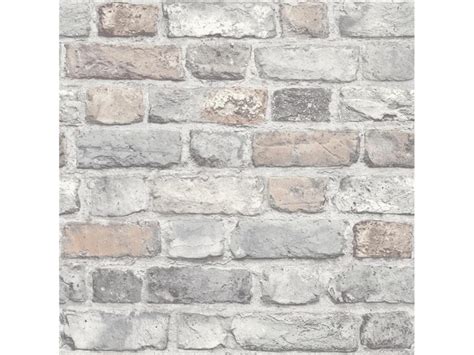 Grandeco Home Vintage Brick Wallpaper A28902 Pastel