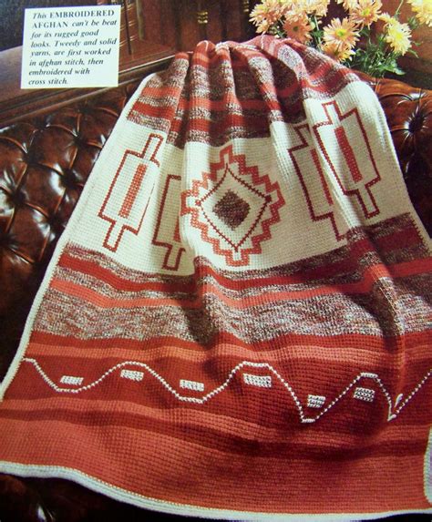 Awesome Geometric Southwest Indian Afghan Crochet Pattern Etsy