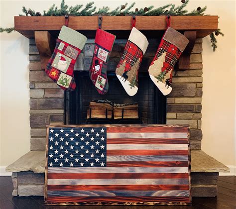Surreal collage wall decor wall art sci fi art wood colors dark wood framed art prints wall tapestry surrealism. LARGE (21"x39") Wooden Framed American Flag Wall Art Hand ...