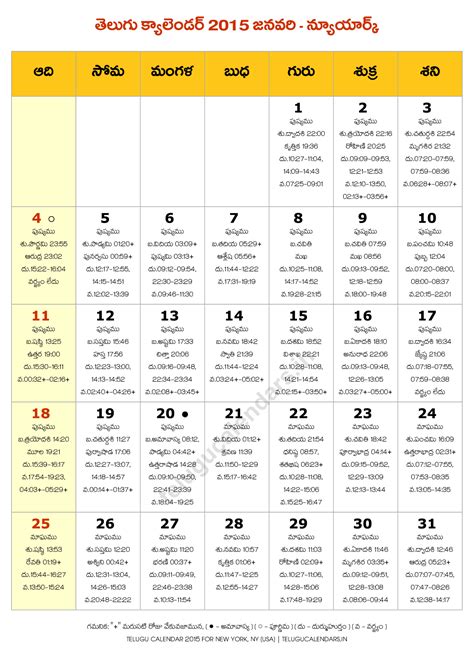 January Telugu Calendar New York Telugu Calendar Pdf