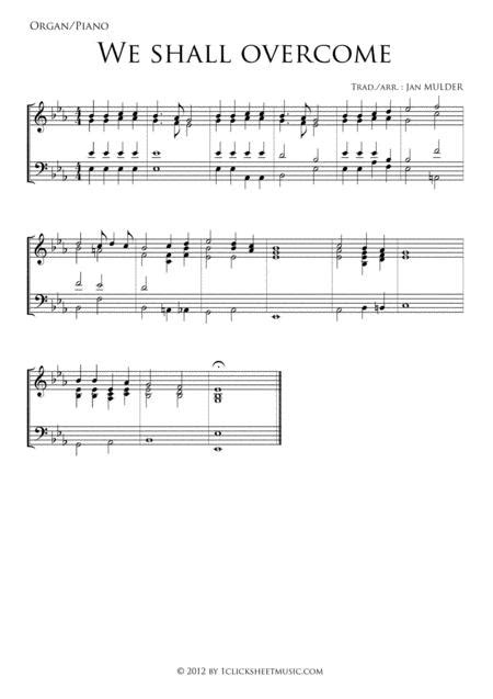 we shall overcome by traditional digital sheet music for download and print j2 6558 sheet