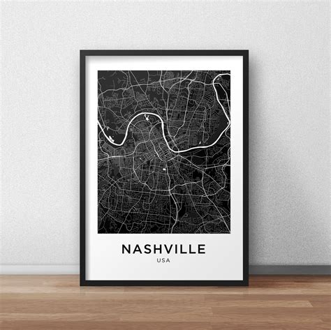 Nashville Map Print, Nashville Map Download, City Map Nashville, Nashville Street Map, Nashville 
