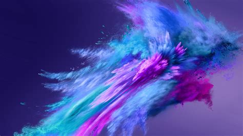 The blue color is the color associated with nature, it is the color of the sky and the rivers, it is associated with heaven as well. Blue Pink Color Powder Spray 4K HD Abstract Wallpapers ...