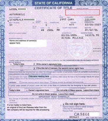 The vehicle record contains a vehicle's description, title status, and sometimes, its lien and ownership details. What a Branded Title Means on a Car | Auto Credit Express Blog