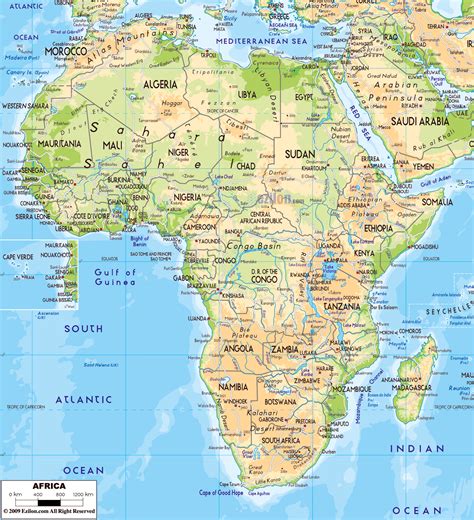 Physical Map Of Africa Africa Maps Map Pictures 190