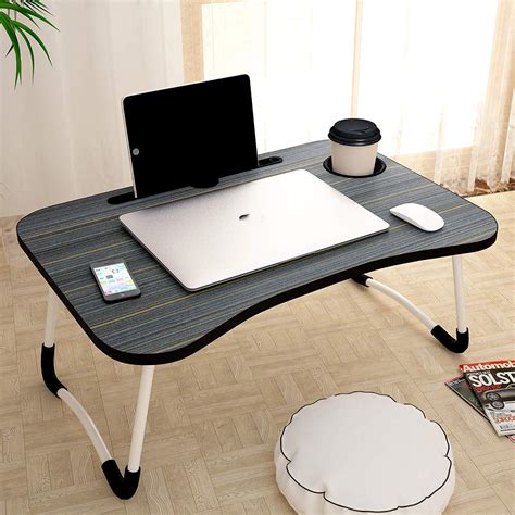 Buy Troni Foldable Bed Study Table Portable Wood Multifunction Laptop