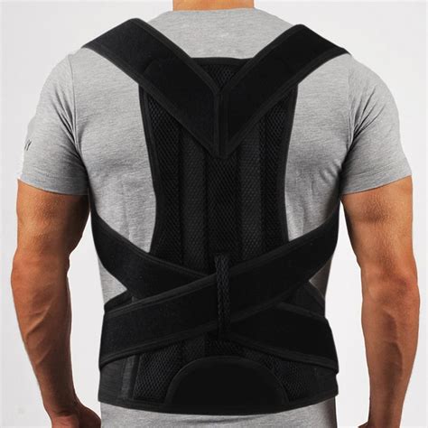 Men Posture Corrector Orthopedic Shoulder Pain Lumbar Corset Back Brace