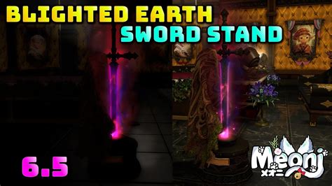 Ffxiv Blighted Earth Sword Stand 65 Housing Youtube