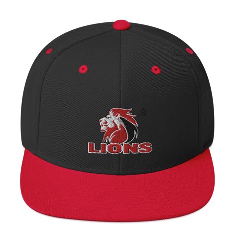 South Africa Lions Rugby Snapback Cap Blackred World Rugby Shop