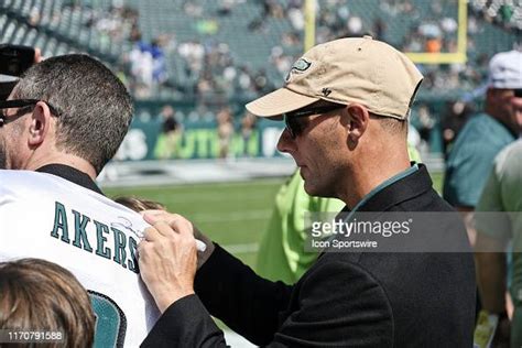 Philadelphia Eagles Retired Kicker David Akers Signs A Jersey During