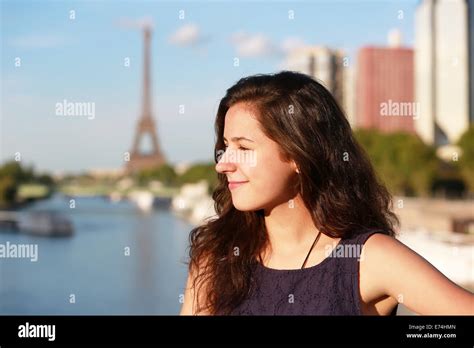 Beautiful Girl In Paris France Stock Photo Alamy