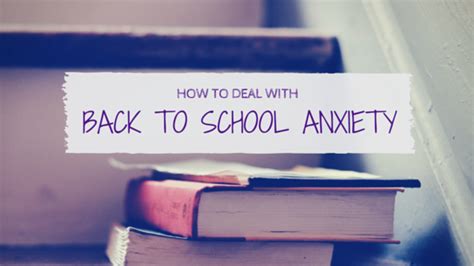 Dealing With Back To School Anxiety The Holiner Group