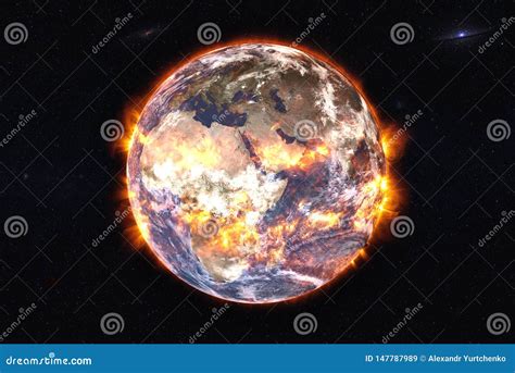 Explosion Of Earth Planet Royalty Free Illustration Cartoondealer Com