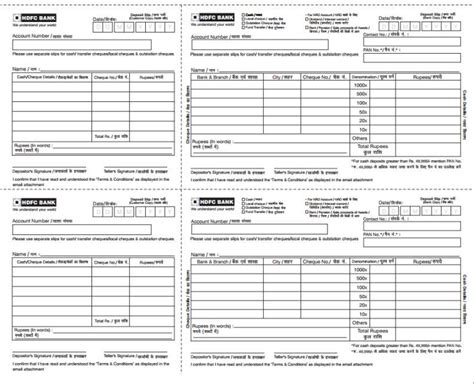 Deposit slips identify you and provide instructions to your financial institution. Hdfc Bank Deposit Slip - The maturities of various company ...