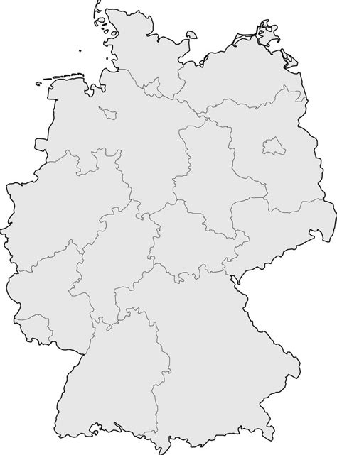 Carte Allemagne Vierge, Carte Vierge De L'allemagne pour Carte Des