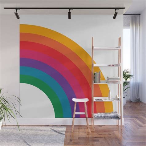 Buy Retro Bright Rainbow Right Side Wall Mural By Circa78designs