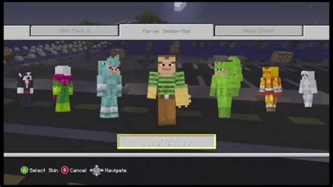 Minecraft Xbox 360 Marvel Spider Man Skin Pack Youtube