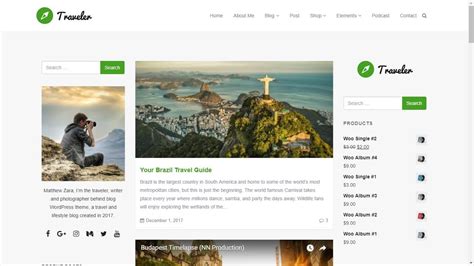 Log in and write your . WordPress Blog Site Builder - Traveler WordPress Theme Blog Templates - YouTube