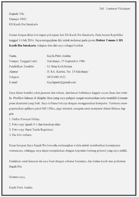 Surat lamaran kerja ini tidaklah sama seperti cv. Contoh Surat Lamaran Kerja Di Klinik Dokter Gigi - Berbagi ...