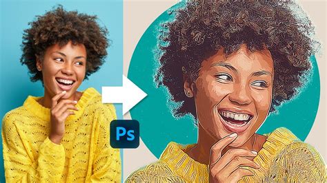 Vector Art Effect With A Psd Template Photoshop Tutorial Youtube