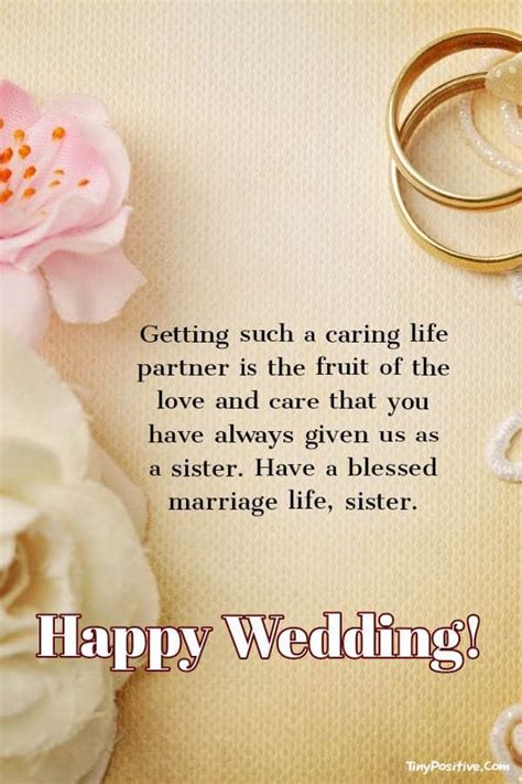 80 Wedding Wishes For Sister Messages And Quotes Tiny Positive