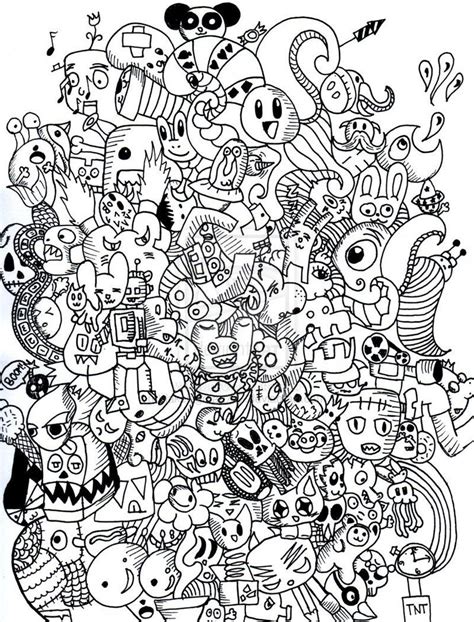 Monster Doodle Coloring Pages