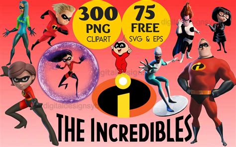 The Incredibles Svg And Png Clipart Bundle For Party Print Etsy Australia