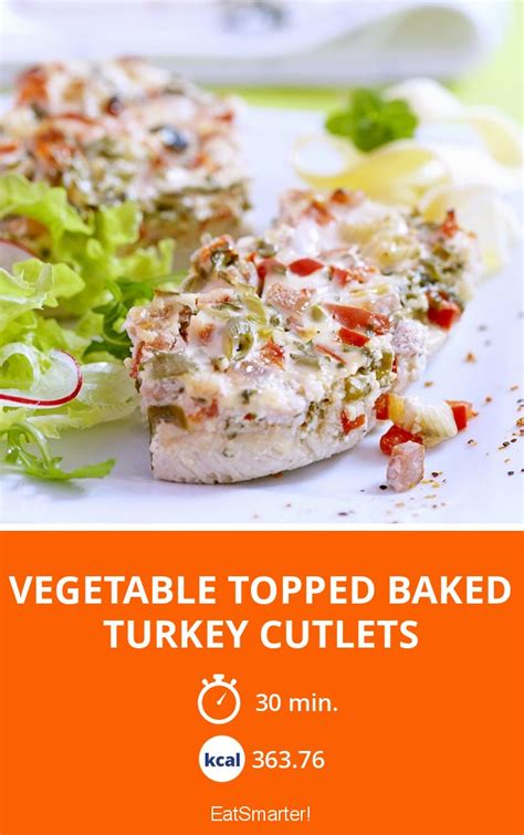 Vegetable Topped Baked Turkey Cutlets Recipe Eat Smarter Usa