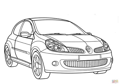 Renault Clio Sport kleurplaat Gratis Kleurplaten printen
