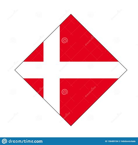 The vertical part of the cross is shifted to the hoist side. Danish Flag - Kingdom Of Denmark Stock Vector ...