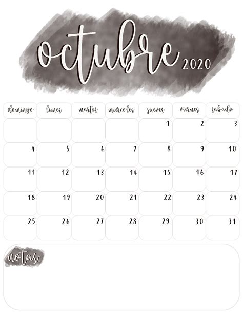 Calendario Octubre 2020 El Calendario Octubre Para Im