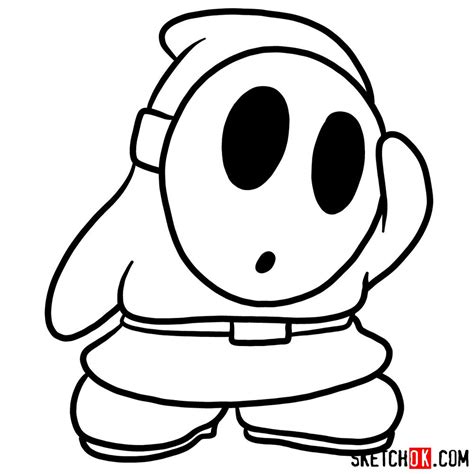 This video is sponsored by nintendo. How to draw Shy Guy | Super Mario - Step by step drawing ...
