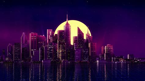 Neon Retro Cityscape 4k Wallpapers Hd Wallpapers Id 29464