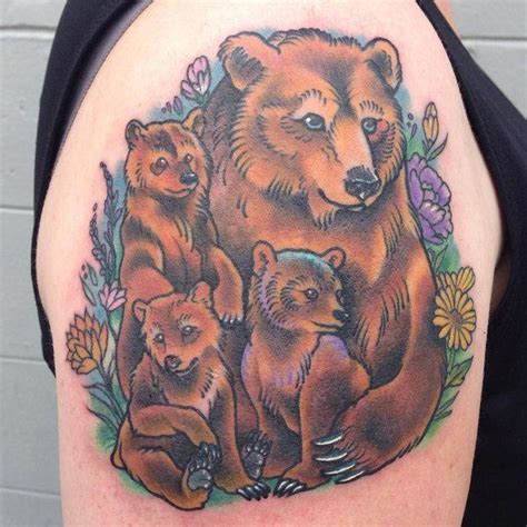 Momma Bear And Cubs Tattoo Bear Tattoos Mama Bear Tattoos Wild Tattoo