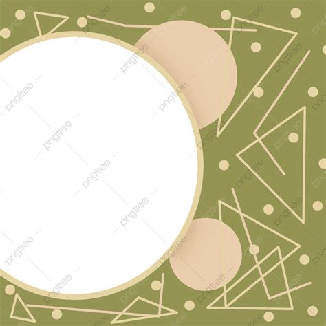 Round Abstract Twibbon Template Frame For Socialmedia Post Social