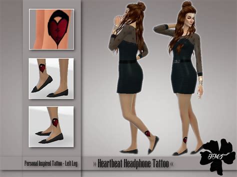 The Sims Resource Imf Heartbeat Headphone Tattoo