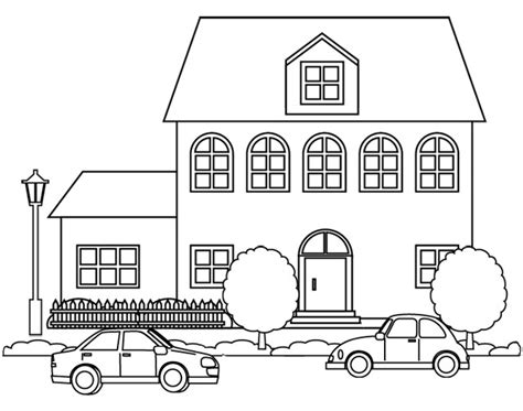Coloriage Maison à colorier en carton dessin gratuit à imprimer
