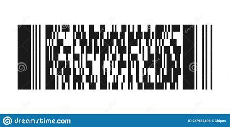 Stacked Linear Barcode Code Pattern Sample Stock Vector