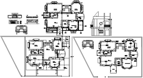 Residential Bungalow Main Elevation Floor Plan Distribution And
