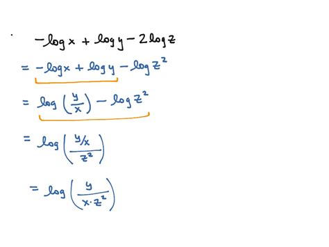 Combining Logs Into A Single Term Math Condensing Logarithms Showme