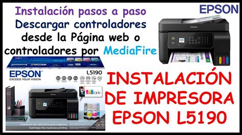 Descarga e Instalación de impresora Epson L5190 paso a paso Descargar