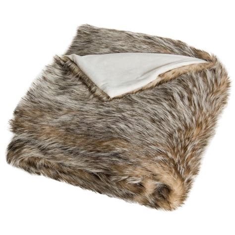 Safavieh Dusty Fur 50 In X 60 In Gray Throw Blanket Thr723a 5060