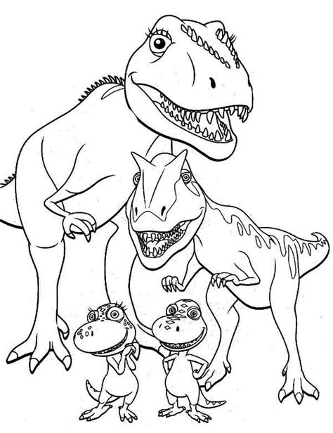 Rodzina Dinozaurów Kolorowanka E Kolorowankieu