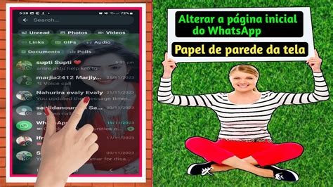 Como Colocar Foto Na Tela Inicial Do WhatsApp Alterar Papel De Parede