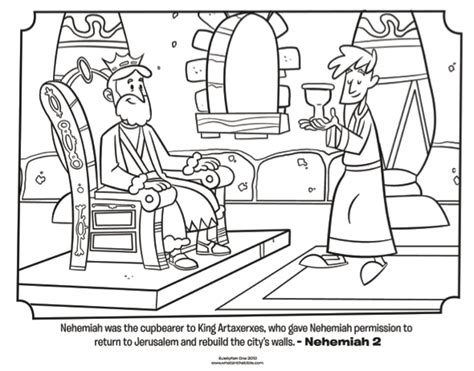 Nehemiah Bible Coloring Pages Sketch Coloring Page