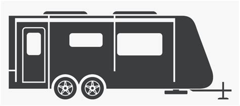 Trailers Bw Travel Trailer Clip Art Transparent PNG Clip Art Library