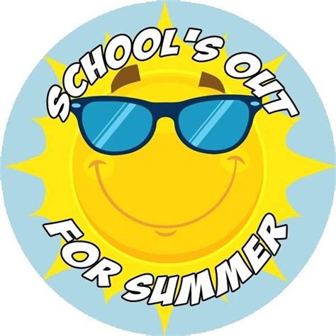 144 Schools Out For Summer Sunshine Themed Teacher Reward Stickers