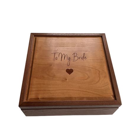 square keepsake box personalized walnut with cherry mad tree woodcrafts®